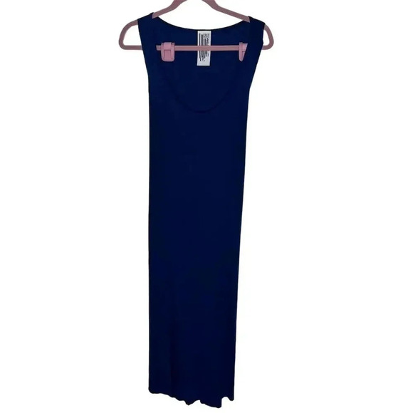 Free People Women's Sleeveless Tank Maxi Dress Blue Size L - Picture 4 of 12